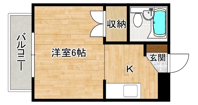 パレーシャル清水 306号室 間取り