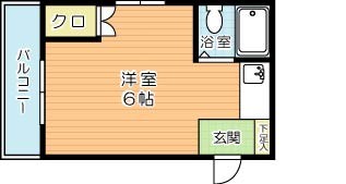 イーグルビル 303号室 間取り