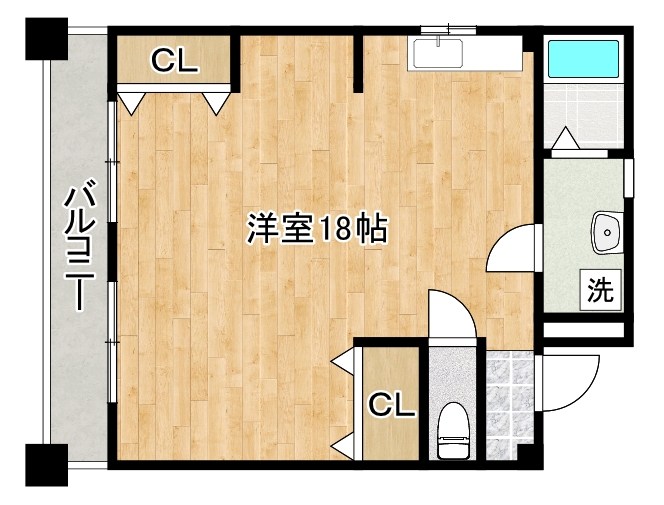 山喜ビル 603号室 間取り