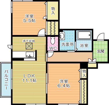 シャーメゾン境川 202号室 間取り