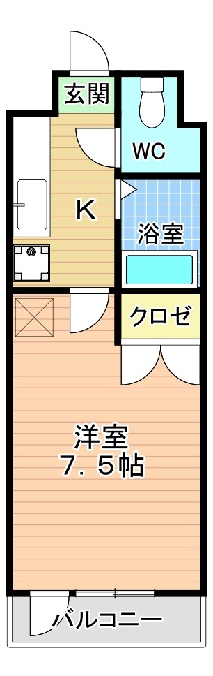 ニューサンリバー７番館 1008号室 間取り