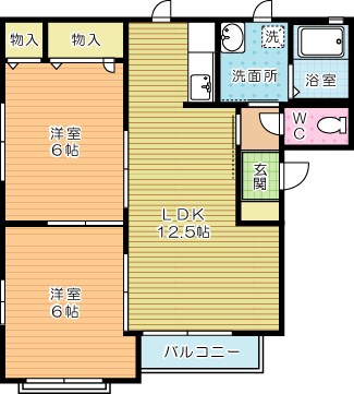 サニーヒル葛原 201号室 間取り