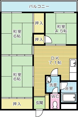 ピロ小倉Ⅱ  502号室 間取り
