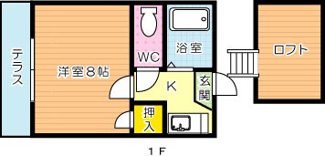 Ｅハイツ緑 106号室 間取り