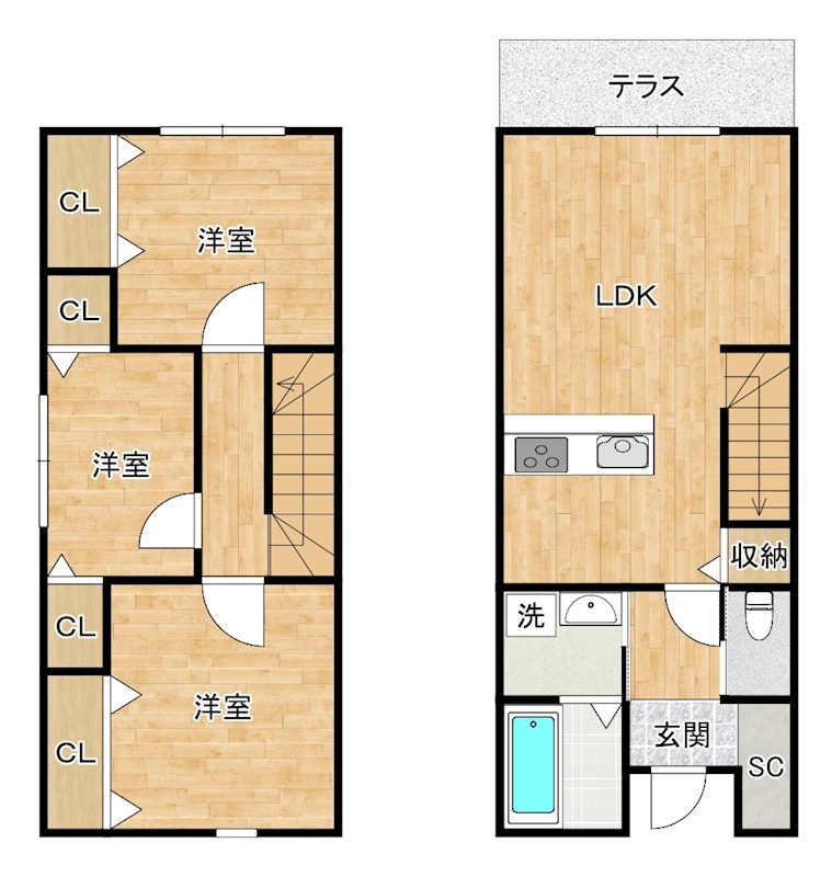 柳町戸建 間取り