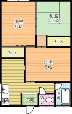 アメジスト黒住 102号室 間取り