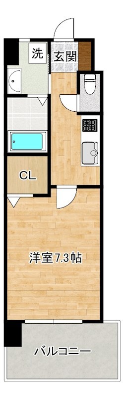 オーヴィジョンクラス浅香通り  203号室 間取り