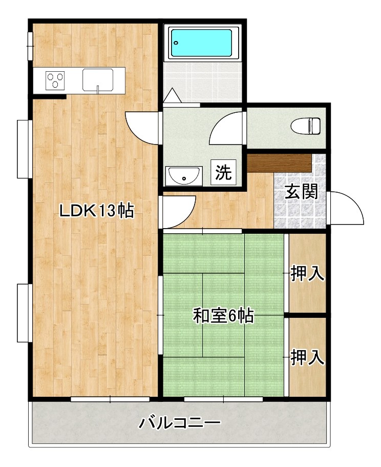 安部山公園センチュリー21弐番館（分譲賃貸） 405号室 間取り