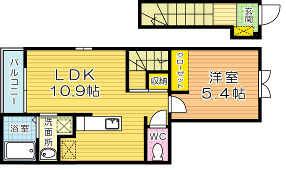 エスカーザ  206号室 間取り