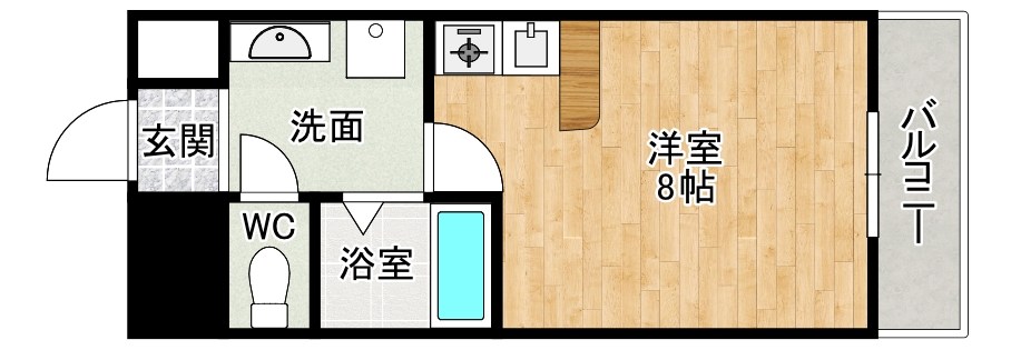 オアシス浅生Ⅱ 303号室 間取り