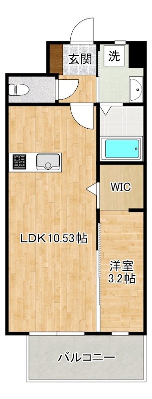 オーヴィジョンクラス浅香通り  205号室 間取り