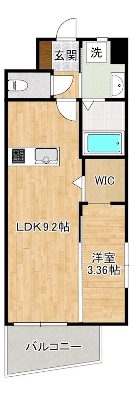 オーヴィジョンクラス浅香通り  207号室 間取り