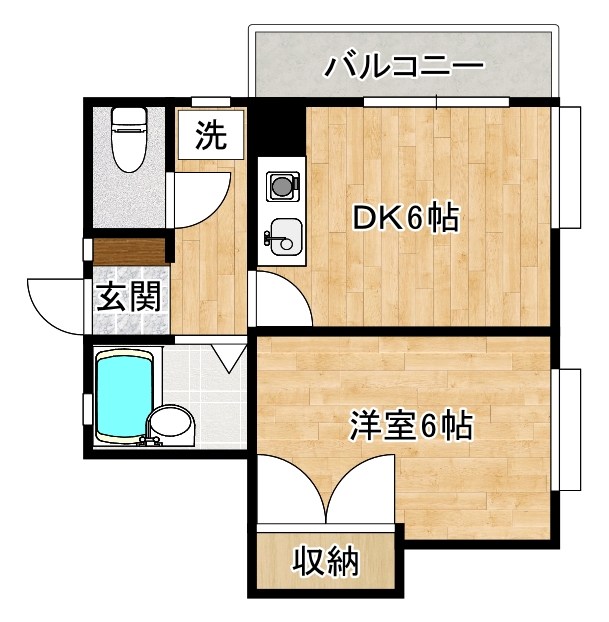 アルシュアベニール城野   508号室 間取り