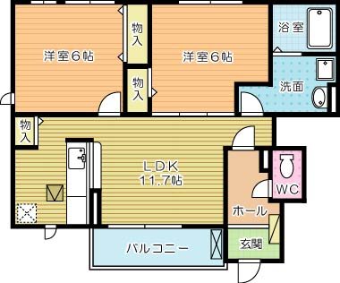 ＮｅｏエミサトＢ 101号室 間取り