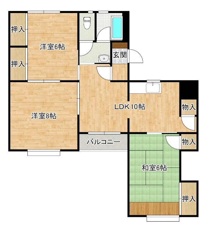 ｅ－ｌｕｘ　MIYAKO（イーラックスミヤコ） 403号室 間取り