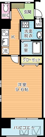 レジデンシャル　ＨＨＡ　ＤＡＩＭＯＮ 405号室 間取り