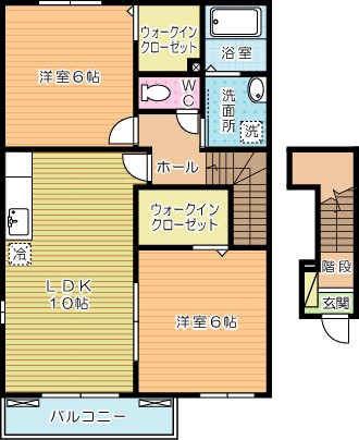 ソレイユ元町B  201号室 間取り