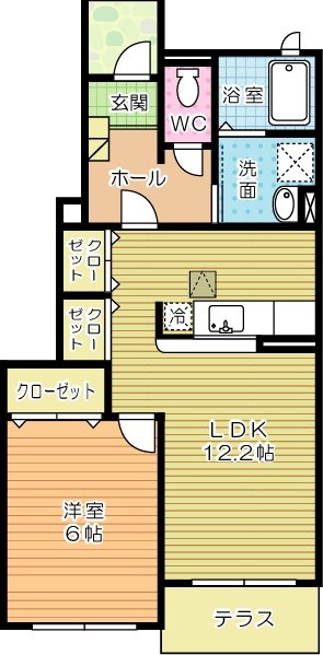 フォレステージⅡ 103号室 間取り