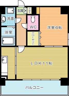 ノースステイツ片野  906号室 間取り
