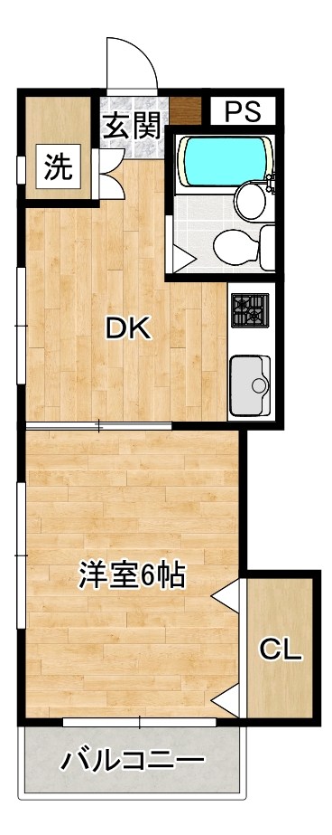 ビバライフ船場  404号室 間取り