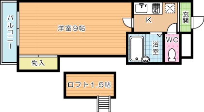 シティプラザ戸畑 205号室 間取り