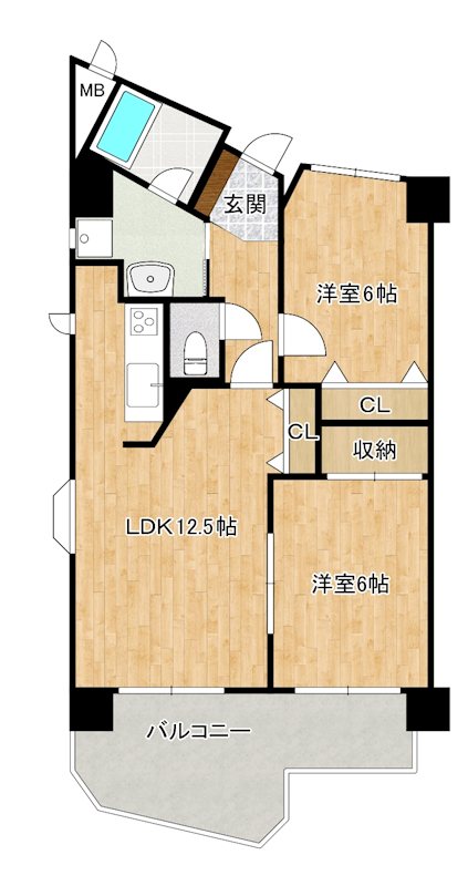 ピュアライフ田町 401号室 間取り