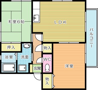 プラムメゾン足立  201号室 間取り