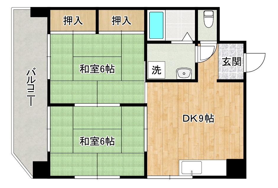 スリム西小倉 402号室 間取り