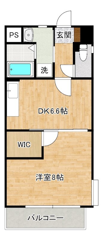 ウィングス片野Ⅱ 908号室 間取り