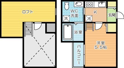Lines Style(ラインズスタイル） 201号室 間取り
