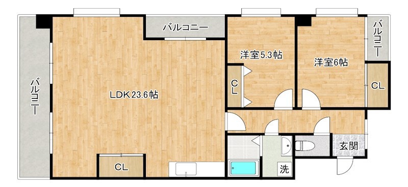 第１７共立ビル  901号室 間取り