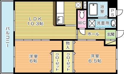 エヴァーグリーンＮ 813号室 間取り