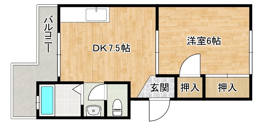 パークハイツ三萩野 303号室 間取り