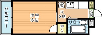 平和ハイツ 107号室 間取り