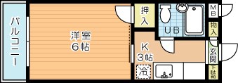 平和ハイツ 106号室 間取り