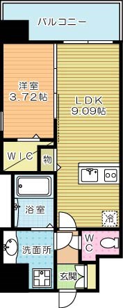 SOLUNA旦過マーケットプレイス（ソルーナ旦過マーケットプレイス） 1501号室 間取り