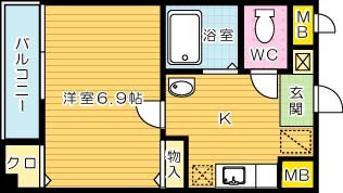 藤本ビル№25 202号室 間取り