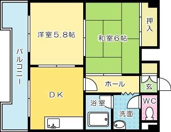黄金町スカイマンション （分譲賃貸） 202号室 間取り