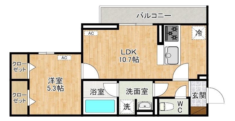 イゾラ   203号室 間取り