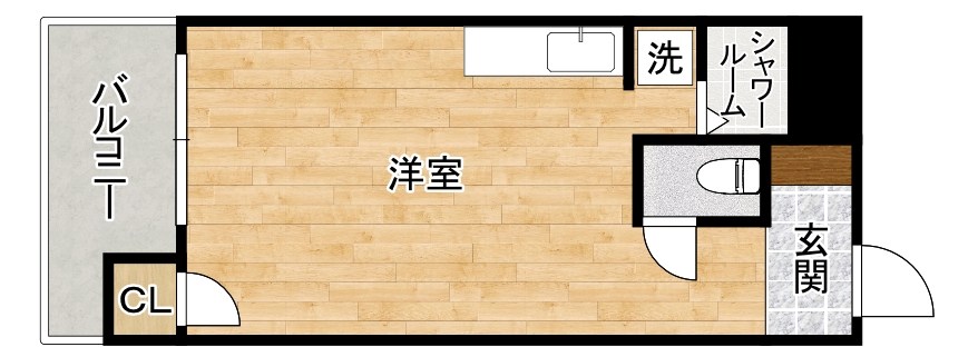 九ベアＴｏｗｎ１  302号室 間取り