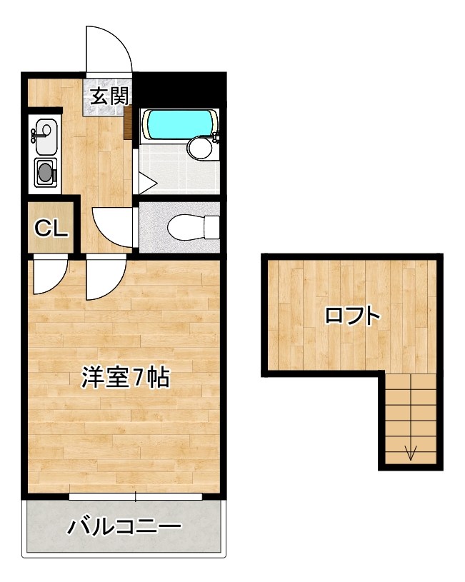 片野JMハウス  202号室 間取り