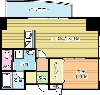 ベルコモンズ 1106号室 間取り