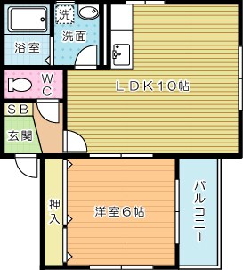 リバティヒルズ浅生Ⅱ 102号室 間取り