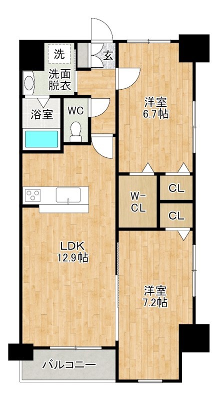仮称)足原1丁目新築マンション   1001号室 間取り