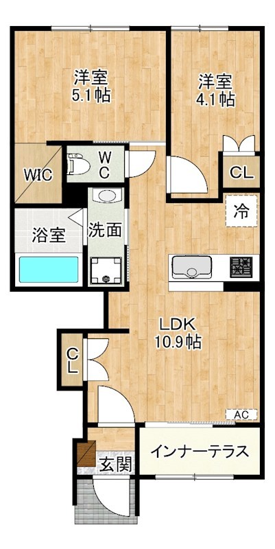 YENN（イエン） 102号室 間取り