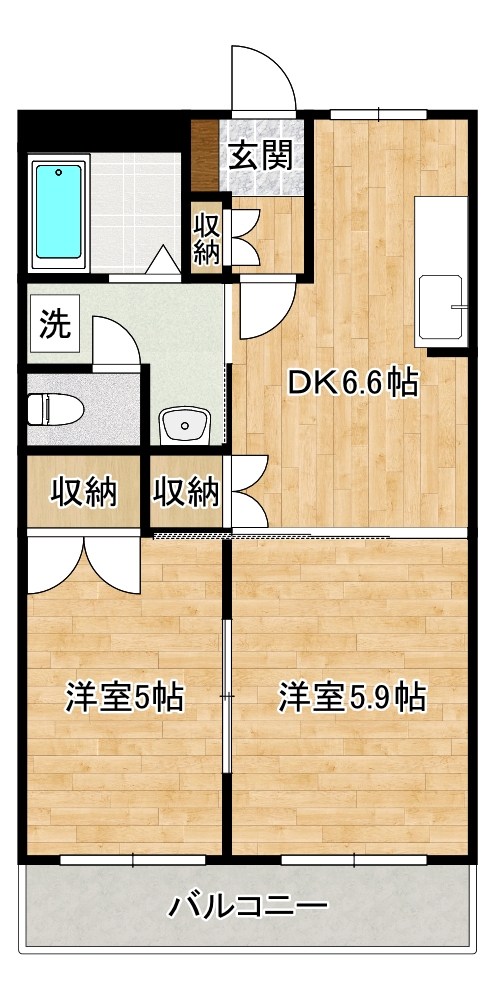 プロニティＢ棟  203号室 間取り