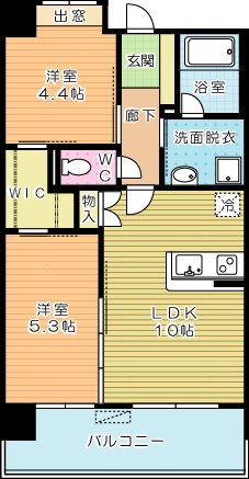 ヒルクレスト小倉高峰グランデ 503号室 間取り