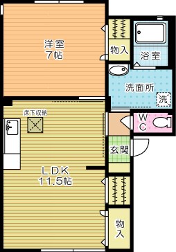 アコールⅠ 101号室 間取り
