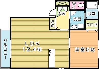 五ツ石の庄Ⅱ　Ｂ棟  202号室 間取り