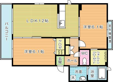 シャーメゾン朽網駅前  201号室 間取り